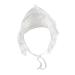 Waterproof Plastic Foldable Travel Rain Bonnet Hat with Ties One Size 2 Pack White