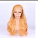 SHIYID wig color Lace Front with Baby Hair Long Body Wave Synthetic Wigs for Women