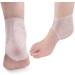 Milists Silicone Heel Protectors - Open Toe Slide-Resistant Socks for Cracked Heel Repair - Unisex Gel Sleeve - White - Buy Online on SooperMarket.com