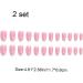 2set Detachable Long Coffin False Nails with Designs Press on Nails Wearable Fake Nail Decor Full Cover Art Tips - Buy Online on SooperMarket.com