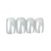 Belicey Glossy Press on Nails - White Square Medium Fake Nails for Women & Teens (Laser Silver) | Full Cover Ballerina Arts Nails - Buy Online on SooperMarket.com