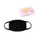 Made in Korea Unisex Kpop Mask Basic Black Cotton Face Mouth Mask BTS EXO Mask + SoltreeBundle Oil Blotting Paper 50pcs