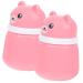 PLAFOPE 2pcs Bear Powder Puff Box Travel Baby Powder Baby Powder for Newborn Baby Powder Lotion Baby After-Bath Powder Container Travel Body Powder Container Powder Sponges Food Grade Pp 10X7CM Pink