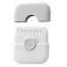 Split Ends Hair Trimmer for Women 2 in 1 Mini Split End Repair Hair Brush Detachable Dustproof Knob Adjustable Stainless Steel Slicer Hair Clipper Grey