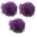 PLANET 007 Bath Shower Sponge Loofahs Mesh Pouf Shower Ball  Mesh Bath Shower Sponge  Purple - 3 Pcs
