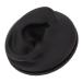 Kadimendium Simulation Ear Display Model Multi Functional Soft Teaching Tool Artificial Left Ear Model Professional Structure Black with Round Base for Wearing