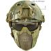 MH Tactical Fast Helmet with Foldable Ear Protection, Half Face Mesh Mask and Goggles Set - CP | Ideal for Airsoft, Paintball, CS Game - Buy Online on SooperMarket.com