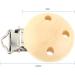 10Pcs Cute Round Wooden Baby Pacifier Clips - Natural Infant Nipple Clasps with 3 Holes | International Shipping - Buy Online on SooperMarket.com