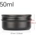 Zeoabsy 10 Pieces 50ml Matte Black Aluminum Empty Jars - Round Doses with Screw Cap for International Shipping - Buy Online on SooperMarket.com