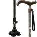 Walking Stick with Wooden Handle Lightweight Adjustable Walking Cane for Balance Mobility Aid 3k Carbon 360 Degree Pivoting HEA