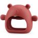 Kalovin Never Drop Silicone Baby Teething Toy  Anti-Dropping Silicone Baby Wrist Teether Soothing Pacifier for Infants  3 + Months Babies  Toddlers Cloudy Mauve