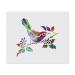 Azeeda 2 x Microfiber Glasses Cleaning Cloths with Bird on Branch (LC00019019)