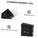 FOYTOKI 1box Black Eyebrow Measuring Tool Reliable Eyebrow Ruler Eyebrow Tattoos Ruler 6x4.5cm Black - Buy Online on SooperMarket.com