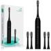 Buy Waterproof Electric Toothbrush for Adults | 6 Speeds & 4 Brush Heads | Black - International Shipping Available - Buy Online on SooperMarket.com