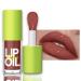 Plumping Lip Oil Lip Gloss Crystal Jelly Lip Care Oil Moisturizing Lip Gloss Long Lasting Lip Balm Liquid Lipsticks High-Shine Plumps Hydrating Nourishing Smooth lightweight Texture(7# HUGGING)