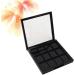 PLAFOPE 4 Pcs 12 Empty Eye Shadow Pallet Acrylic Makeup Cosmetic Pallet Empty Makeup with Mirror Black - Buy Online on SooperMarket.com
