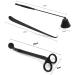 Qeeheng 4-in-1 Candle Accessories Set | Candle Cutter Wick Trimmer & Extinguisher | Premium Stainless Steel Tool Set (Black) - Perfect for International Shipping - Buy Online on SooperMarket.com