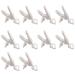 OUHUAN 10Pcs T-Shape Plastic Pacifier Holders for Babies - Soother Dummy Style in White | International Shipping Available - Buy Online on SooperMarket.com