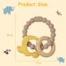 Vicloon Silicone and Wood Teething Toy for Baby - Easy to Clean Octopus Teether Chew Toy for Boys & Girls (Grey - Buy Online on SooperMarket.com