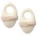 Beavorty 2pcs Foam Corn Cushions Toe Corn Pads Callus Cushions Bunion Pads Sponge Foot Pads with Elastic Strap Toe Protectors White