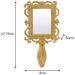 Garden Of Arts Aluminium Metal Golden Antique Style Hand Mirror - Luxurious Vintage Beauty Accessory - Buy Online on SooperMarket.com