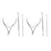 Nicfaky Nail Cuticle Nipper with Trimmers Pack of 6 Manicure Scraper Tool