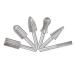 Rotating Grinding File Set 6pcs Bearing Steel Drill Rotary File Bits for Carving Shaping Metalworking(6pcs)