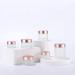 Zeoabsy 6-Pack Refillable 5ml DIY Lip Balm Glass Containers with Pink Lid | Matte Cream Cosmetic Jars + 6 Mini Spoons for Lotions & Creams - Buy Online on SooperMarket.com