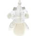 FLAdorepet Sparkling Rhinestone Dog Wedding Party Dress Tutu Skirt Luxury Lace Bow Dress Bride Costume For Small Dog Pet Apparel (S White) S White - Buy Online on SooperMarket.com