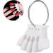 Nail Color Card - 4 Colors 50 pcs Nail Art Tips for Manicure Polish Gel Display - White - Buy Online on SooperMarket.com