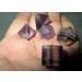 Jet Purple Flourite Sacred Geometry Set - Top Grade Merkaba Star with Velvet Pouch and Free Booklet - Crystal Therapy for Chakra Balancing and Healing - Buy Online on SooperMarket.com