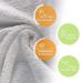 JM Bamboo Baby Washcloths Set - 8 Soft Cloths for Sensitive Skin | 25x25 cm Green & White with Laundry Bag - Ideal for Baby Care - Buy Online on SooperMarket.com
