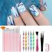 Desikixudy 23 Piece Set Acrylic Set UV Gel Nail Polish Painting Brushes Dotting Pen Kit Manicure Clean Brush Tool - Buy Online on SooperMarket.com