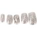jayzee Natural False Nails Artificial Tip Manicure Phototherapy Nails Water Ripple Tablets Silver Gradient Color Nail Patch for Nail Art Salons and Home - Buy Online on SooperMarket.com