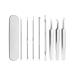 Pinkiou Blackhead Removers Comedone Pimple Popper Tool Acne Extractors Blemish Remover Ingrown Hair Tweezers Removal Kit Whitehead Remover Zit Treatment Skincare Tools for Face Nose, 8-in-1