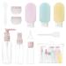 11 pieces of travel bottles for filling set travel bottles 30/50/60/80ml small cream doses transparent spray bottle pump dispenser shampoo travel accessories for cosmetics