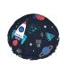 Moslion Space Shower Caps Rockets UFO Planet Stars Cartoon Cute Universe Astronomy Cosmic Galaxy Women Reusable Double Layer Hair Cover Soft Shower Hat for All Hair Length Shower Hair Cap a954
