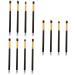 Baluue 12 Pcs Eye Make-up Brush Kit Concealer Brushes Cream Eyeshadow Glitter Eyeshadow Foundation Makeup mediumx3pcs Black+goldx3pcs - Buy Online on SooperMarket.com