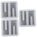 STOBOK 3pcs Pen Holder Mold Phone Stand Resin Mold Pencil Holder Resin Mold White Manual Blush