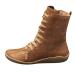 Medieval shoes women winter boots women flat 43 36 45 paragraph ankle boots Elegant brown winter boots winter shoes high boots half -length shoes winter boats warm classic lace boots m1 41 EU brown