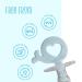 ZoLi Binki.T Pacifier+Teether | Silicone Orthodontic Shape | Whale Design | 0-6 Months | Mist Blue/Ash Grey - Buy Online on SooperMarket.com