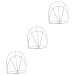 KESYOO 3pcs Crown Skeleton Headband Tiara Chinese Hair Crown Frame Headdress Making Frame Hanfu Accessories