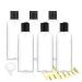 3.4 Oz Clear TSA Approved Travel Bottles - Set of 6 | Refillable Plastic Containers for Shampoo & Lotion - Buy Online on SooperMarket.com