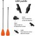 LBW SUP Paddle 3 Piece Stand Up Paddleboard Paddles - Adjustable Double Holes Lock, Sturdy & Ergonomic Design for Surfing Beginners - Orange - Buy Online on SooperMarket.com
