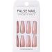 Coffin False Nails Long Nude Press On Acrylic Stick On Nails - 24pcs for Women and Girls - Buy Online on SooperMarket.com