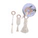Vicasky 3 Pcs Handwoven Cotton Rope Dental Care Toys - Bitter Cotton Bite Sticks & Rings for Toddlers | Safe Handmade Beech Teething Relief - Buy Online on SooperMarket.com