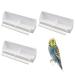 Bird Cage Feeder 3 Pcs Plastic Bird Cage Feeding Bowls Cups Hanging Parrot Water Food Feeder with Compartment and Bird Perch for Small Birds Pigeons Parakeet Canary Sparrow