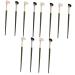 Baluue 12 Pcs Nose Shadow Brush Makeup Brush Angled Eye Shadow Brush Small Concealer Brush Flat Concealer Brush Angled Cosmetic Brush Concealer Brush under Eye Angled Eyeshadow Brush