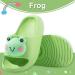 Flat Flops: Kids' Frog Green Summer Slippers - Anti-Slip Shower & Beach Sandals for Parent-Child Fun - Buy Online on SooperMarket.com