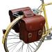 SENQI Retro Bicycle Rack Bag Leather Rear Rack Bike Bags Robust Rear Seatpost Bag for Retro Bicycle Saddle Rack Accessories brown